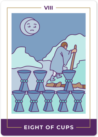 Eight of Cups Tarot Card Meanings tarot card meaning