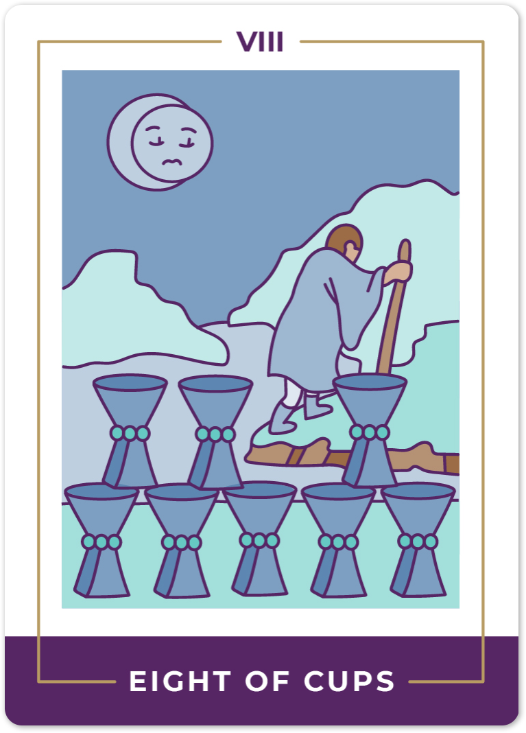 Eight of Cups Tarot Card Meanings tarot card meaning