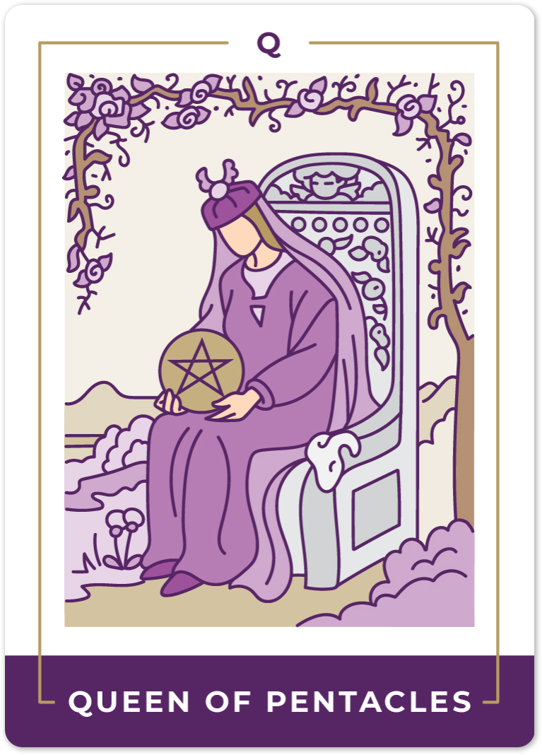 Queen of Pentacles Tarot Card Meanings | Biddy Tarot