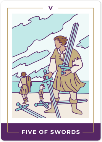 Five Of Swords Tarot Card Meanings | Biddy Tarot