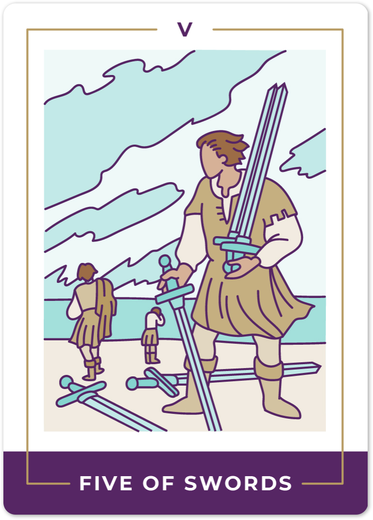 Five of Swords Tarot Card Meanings tarot card meaning