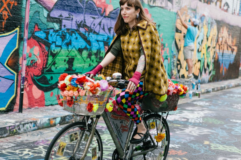 Psychic Sarah and Bicycle photo by Morgan Carpenter